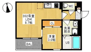 REGALEST 平井【3階】の間取り