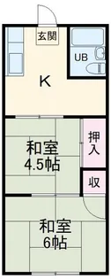 朝日ハイツ2号館【2階】の間取り
