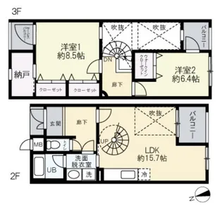 プライムガーデン【2階】の間取り