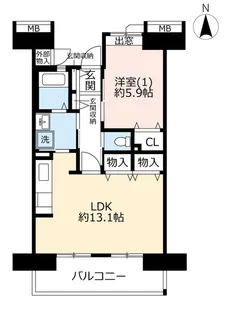 URコンフォール鶴瀬【2階】の間取り