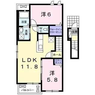 サンリットIII【2階】の間取り