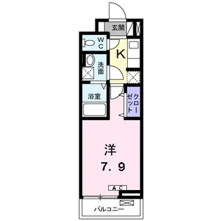 サンリットウエストG【2階】の間取り