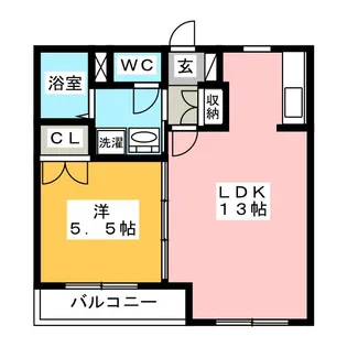 アクアリオ【2階】の間取り