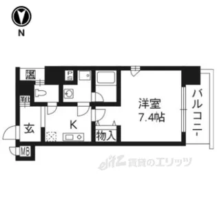 アスヴェル京都市役所前2【8階】の間取り
