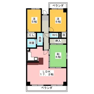 ラ・フォーレ森II【2階】の間取り
