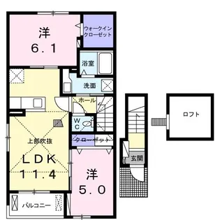 ラ・フェリーチェ II【2階】の間取り