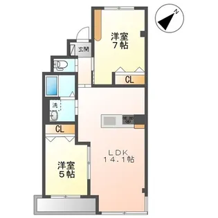STELLA KOUSEI【1階】の間取り