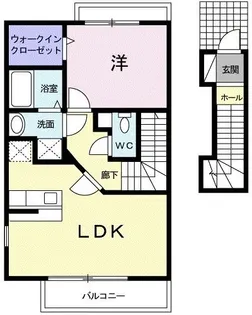 ヴェズレー・西中原【2階】の間取り