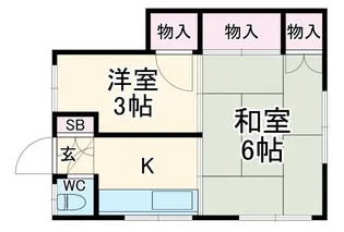 本浜荘【2階】の間取り
