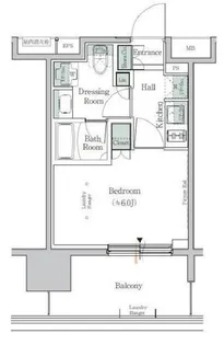 ONE ROOF RESIDENCE TAMACHI【8階】の間取り