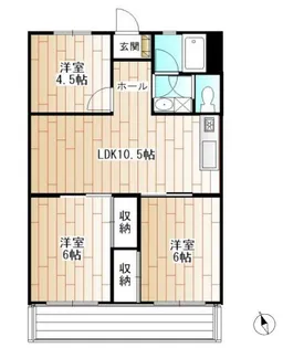 昭和コーポ深谷【3階】の間取り