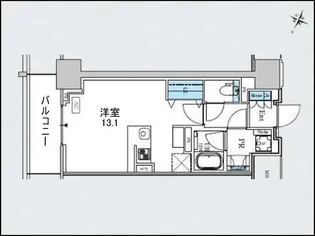 ロイヤルパークスER万代【7階】の間取り