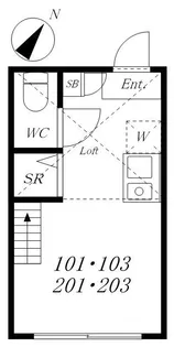 Urban studio滝野川【2階】の間取り