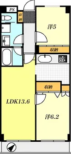 T-net リベラルシティハイツ【2階】の間取り
