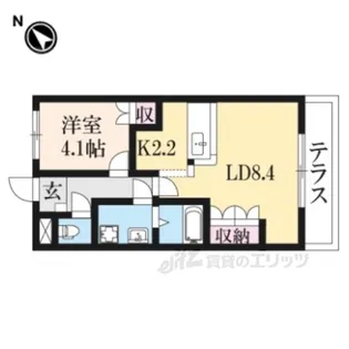 ボヌール・エスパース2【1階】の間取り