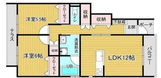 サニーコーストA棟【1階】の間取り