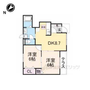 ラネージュ3番館【1階】の間取り