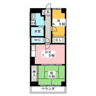 赤羽スカイハイツ【4階】の間取り