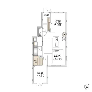 Maison HAGIWARA【1階】の間取り
