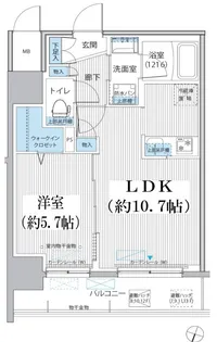グラン フォークス神田 イーストタワー【8階】の間取り