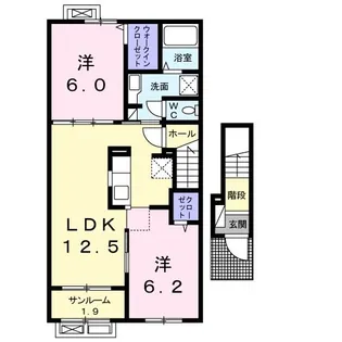 カレント ハウス【2階】の間取り