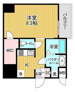 エスリード大阪城クローグ【4階】の間取り