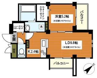 BAY WOOD YOKOHAMA【4階】の間取り