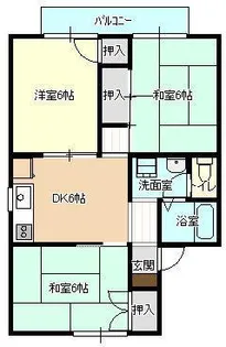 セジュール山田【1階】の間取り