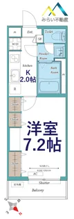 リブリ・モンテ杉田【1階】の間取り