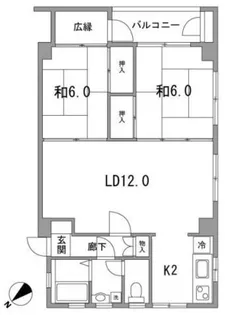 須磨マンション【4階】の間取り