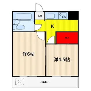 ウィスタリア塚越【3階】の間取り
