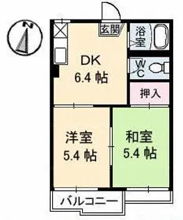 シーサイド・ハイツ B棟【2階】の間取り