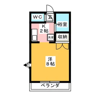 ツインパークせせらぎ西【2階】の間取り
