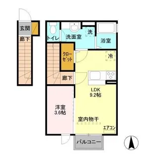 サンカーズ II【2階】の間取り