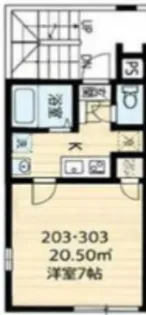 フィオーネ北千住II【3階】の間取り