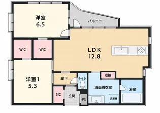 フルールメゾンサチ【1階】の間取り