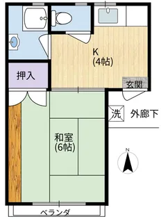ハッピーハイツ【2階】の間取り
