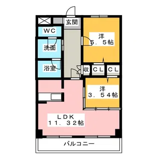 コスモ(吉津)【3階】の間取り