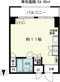 バンベール北川【3階】の間取り