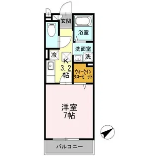 フレシア【1階】の間取り