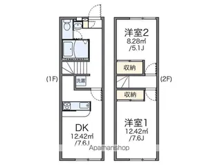 レオパレスサニーコートA【1階】の間取り