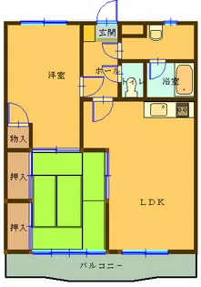 シャトレ山の手【2階】の間取り