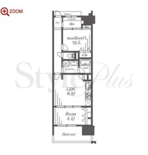 プレサンスジェネ新栄町駅前葵【10階】の間取り