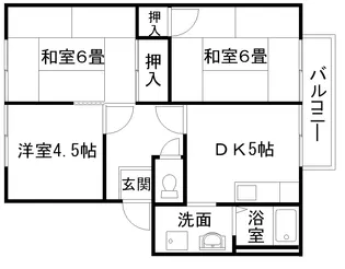 ファミールオークイン【1階】の間取り