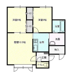 ハスコートたかすII【1階】の間取り