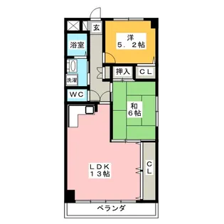 エステート15【3階】の間取り