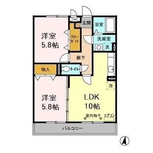 グレースヒルズ I・II【3階】の間取り