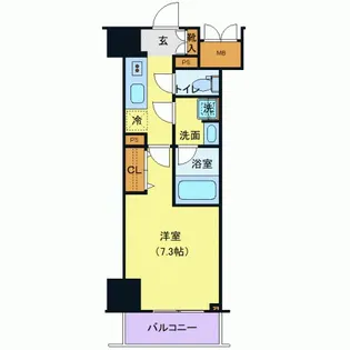 ロイジェントパークス千葉中央【14階】の間取り