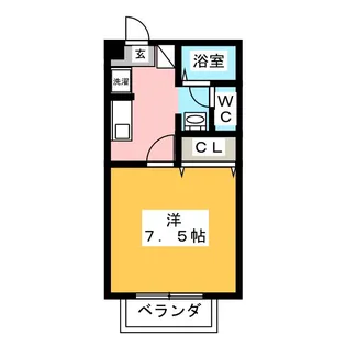 ウイングコート一宮【1階】の間取り