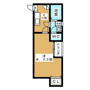 クレフラスト東仙台A【1階】の間取り